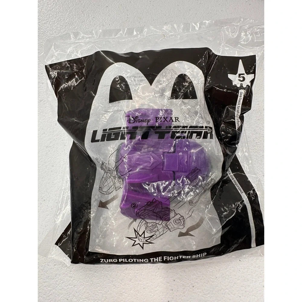 McDonalds Lightyear Toy Zurg Piloting the Fighter Ship Lot of 2 Purple Kids Toy